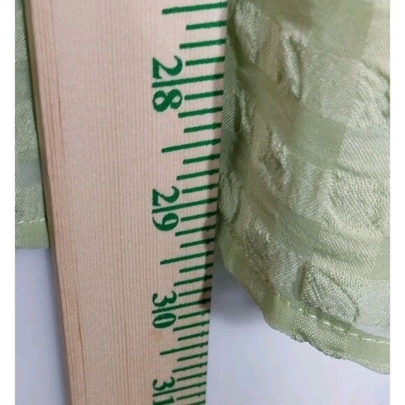 JH Collectibles Women’s Button Up Top Sz 3X Green Sheer Boho Cottagecore Slits - Picture 4 of 8